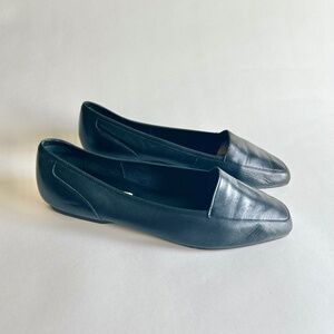 Partners Black Genuine Leather Synthetic Outsole Flats size 8.5